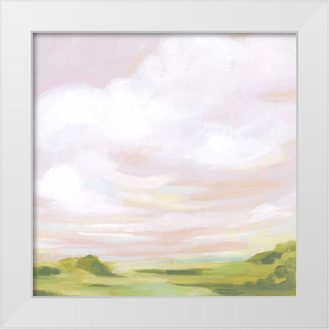 Rose Sky Horizon II White Modern Wood Framed Art Print by Vess, June Erica