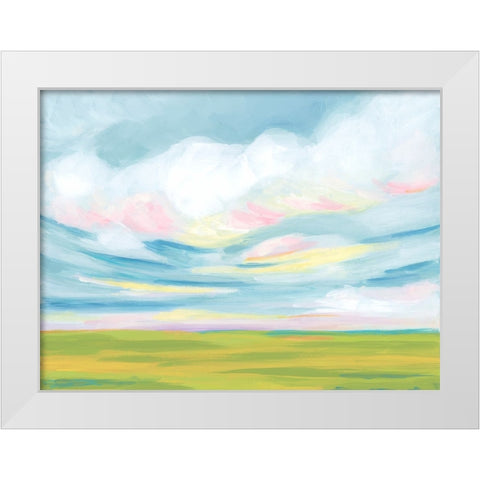 Dreamy Fields II White Modern Wood Framed Art Print by Vess, June Erica