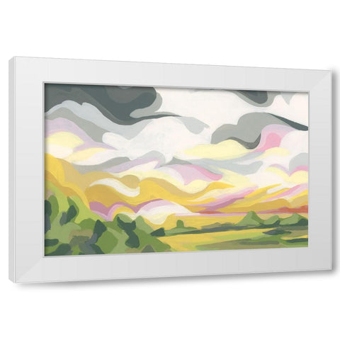 Valley Swirl IV White Modern Wood Framed Art Print by Vess, June Erica