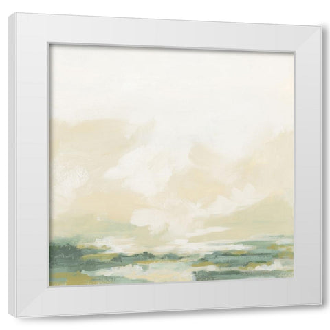 Mellow Horizon I White Modern Wood Framed Art Print by Vess, June Erica