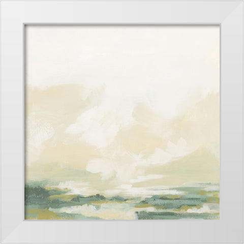 Mellow Horizon I White Modern Wood Framed Art Print by Vess, June Erica