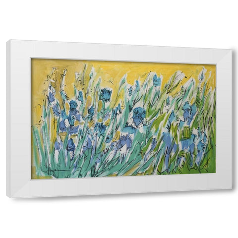 Join Me in the Meadow White Modern Wood Framed Art Print by Fagan, Dorothy