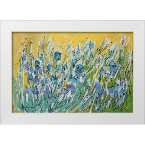 Join Me in the Meadow White Modern Wood Framed Art Print by Fagan, Dorothy