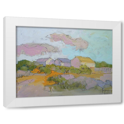 Shine on Me White Modern Wood Framed Art Print by Fagan, Dorothy