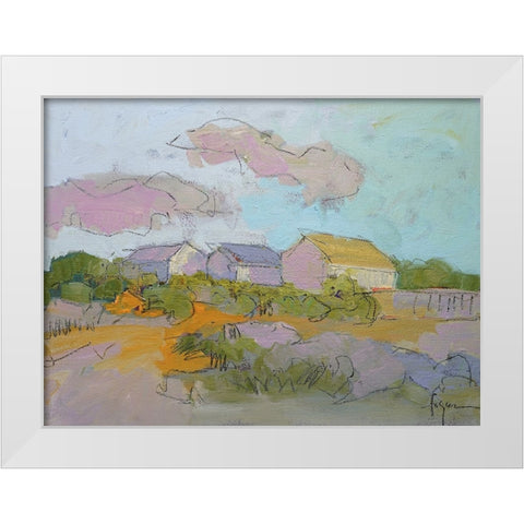 Shine on Me White Modern Wood Framed Art Print by Fagan, Dorothy