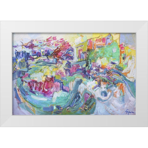 Tango in the Heartland White Modern Wood Framed Art Print by Fagan, Dorothy