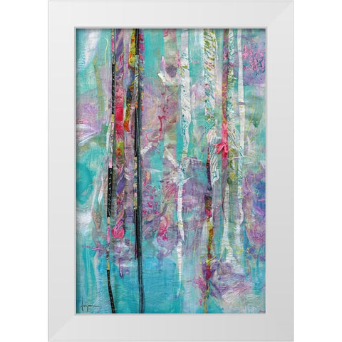 Bloom Shimmer Sparkle  II White Modern Wood Framed Art Print by Fagan, Dorothy