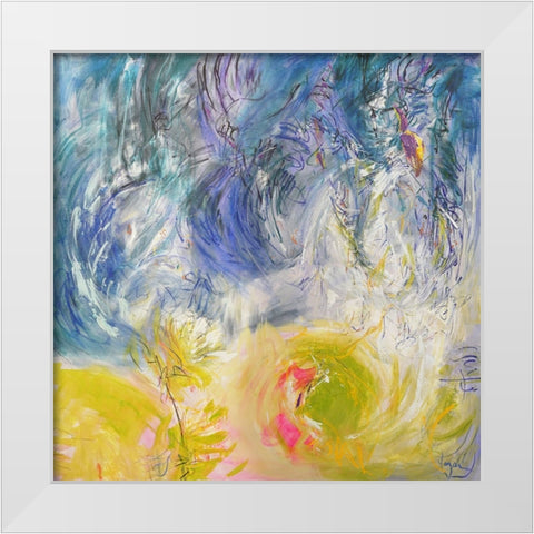Joind We Light the Night White Modern Wood Framed Art Print by Fagan, Dorothy