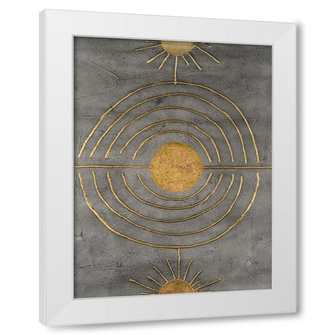 Solar Arcs I White Modern Wood Framed Art Print by Willett, Michael