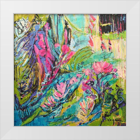 Raise a Cup of Soul White Modern Wood Framed Art Print by Fagan, Dorothy