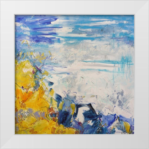Run River Run White Modern Wood Framed Art Print by Fagan, Dorothy