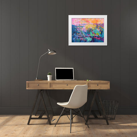 Mountain Dream White Modern Wood Framed Art Print by Fagan, Dorothy