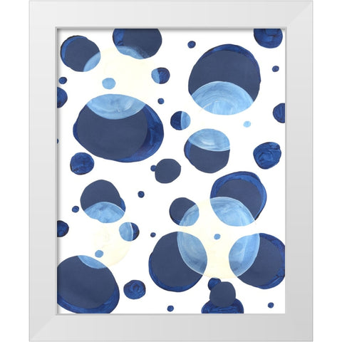 Ultramarine Orbs II White Modern Wood Framed Art Print by Willett, Michael