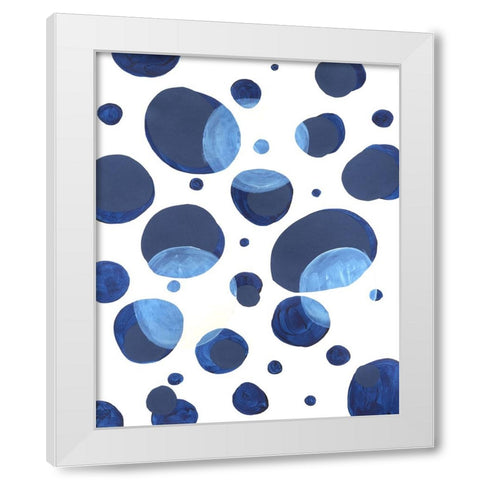 Ultramarine Orbs III White Modern Wood Framed Art Print by Willett, Michael