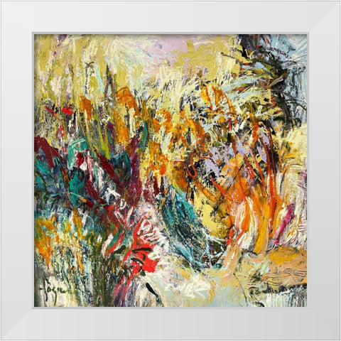 The Primal Flame  I White Modern Wood Framed Art Print by Fagan, Dorothy