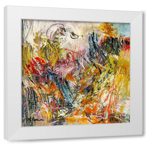 The Primal Flame  II White Modern Wood Framed Art Print by Fagan, Dorothy