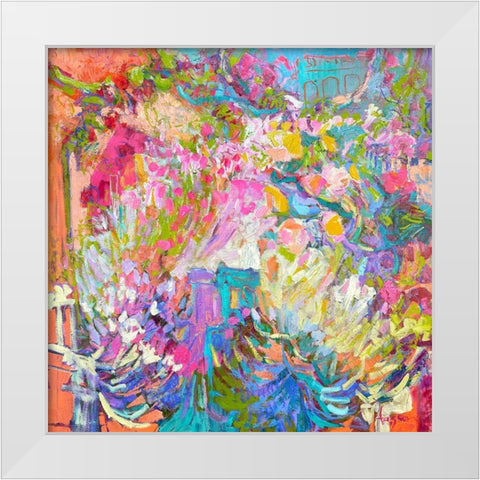 A Tangerine Dream White Modern Wood Framed Art Print by Fagan, Dorothy