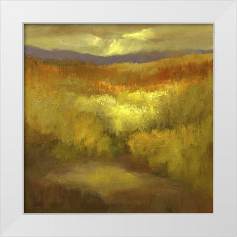 The Autumn Mountains II White Modern Wood Framed Art Print by Finch, Sheila