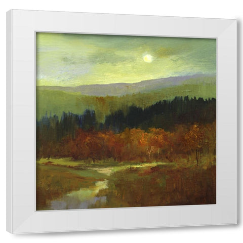 The Autumn Mountains IV White Modern Wood Framed Art Print by Finch, Sheila