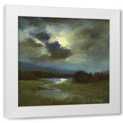 The Heavens  II White Modern Wood Framed Art Print by Finch, Sheila
