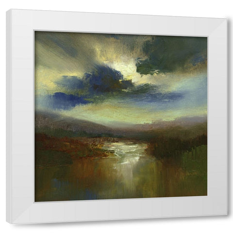 The Heavens  III White Modern Wood Framed Art Print by Finch, Sheila