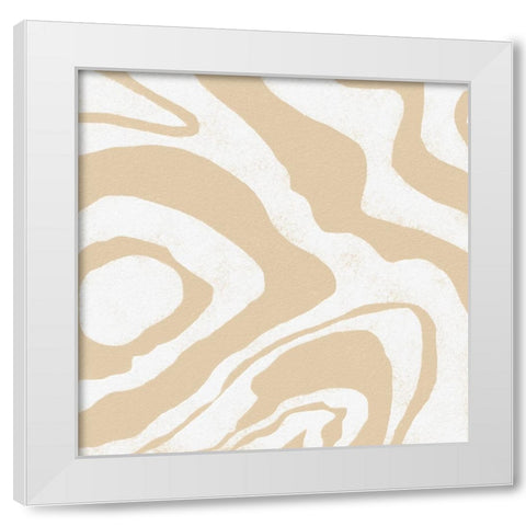 Square Modern Batik  III White Modern Wood Framed Art Print by Saunders, Alonzo