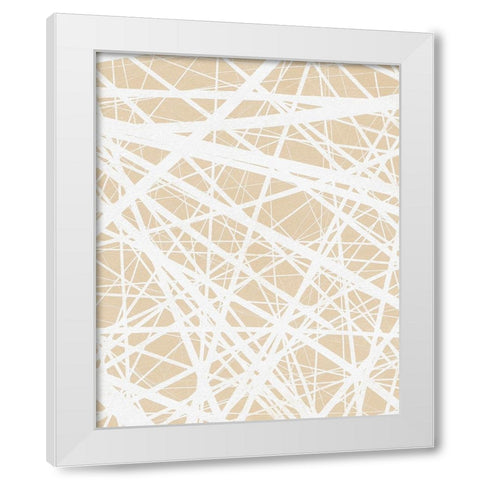 Vertical  Modern Batik  I White Modern Wood Framed Art Print by Saunders, Alonzo