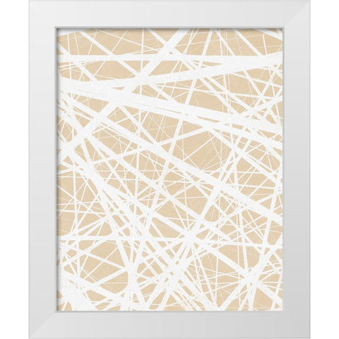 Vertical  Modern Batik  I White Modern Wood Framed Art Print by Saunders, Alonzo