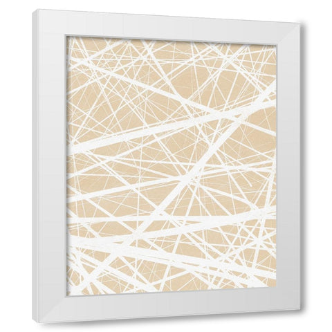 Vertical  Modern Batik  II White Modern Wood Framed Art Print by Saunders, Alonzo