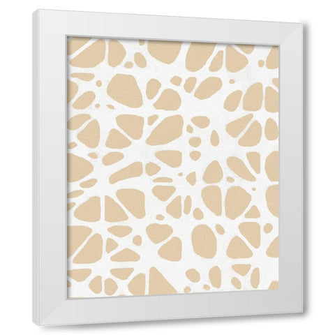 Vertical  Modern Batik  III White Modern Wood Framed Art Print by Saunders, Alonzo