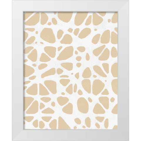 Vertical  Modern Batik  III White Modern Wood Framed Art Print by Saunders, Alonzo