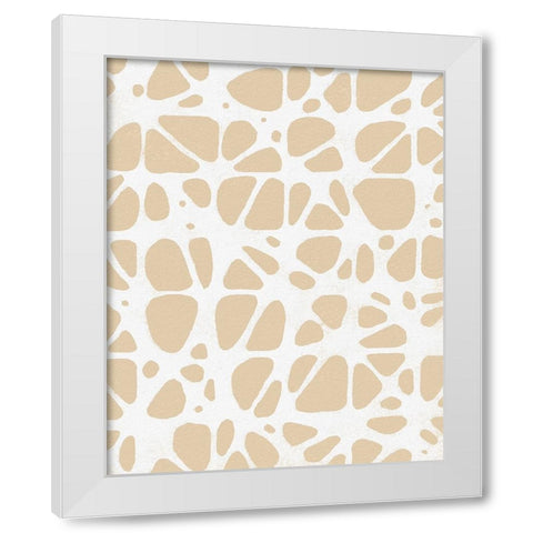 Vertical  Modern Batik  IV White Modern Wood Framed Art Print by Saunders, Alonzo