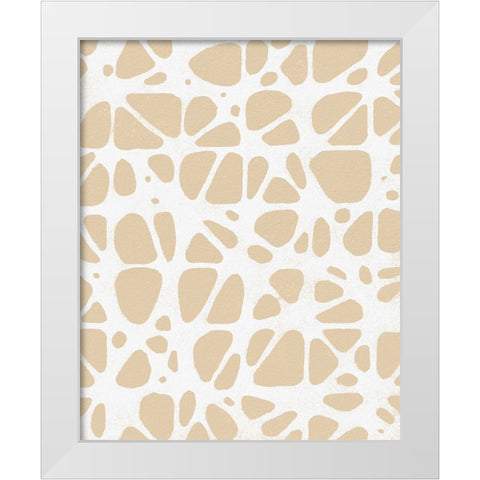 Vertical  Modern Batik  IV White Modern Wood Framed Art Print by Saunders, Alonzo