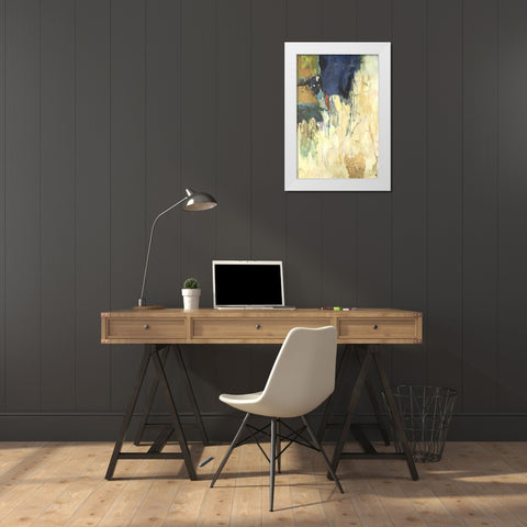Cobalt Days II White Modern Wood Framed Art Print by Combs, Joyce