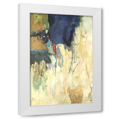 Cobalt Days II White Modern Wood Framed Art Print by Combs, Joyce