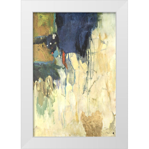 Cobalt Days II White Modern Wood Framed Art Print by Combs, Joyce