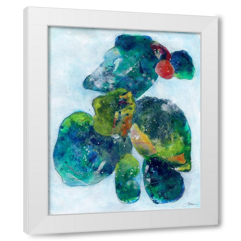 A Happy Family I White Modern Wood Framed Art Print by Combs, Joyce