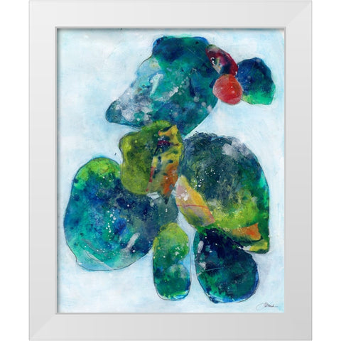A Happy Family I White Modern Wood Framed Art Print by Combs, Joyce