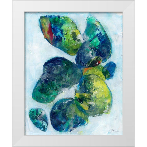 A Happy Family II White Modern Wood Framed Art Print by Combs, Joyce