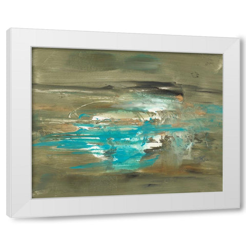 Misty Lake I White Modern Wood Framed Art Print by Combs, Joyce