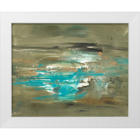 Misty Lake I White Modern Wood Framed Art Print by Combs, Joyce