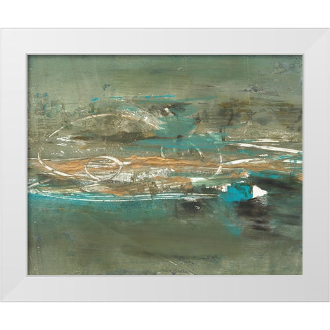 Misty Lake II White Modern Wood Framed Art Print by Combs, Joyce