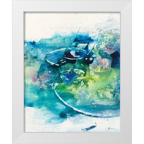 Solitary I White Modern Wood Framed Art Print by Combs, Joyce