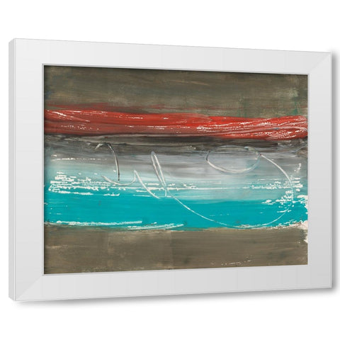Floating Along I White Modern Wood Framed Art Print by Combs, Joyce