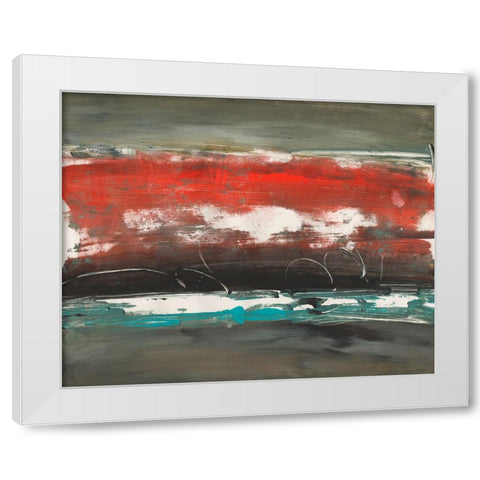 Floating Along II White Modern Wood Framed Art Print by Combs, Joyce