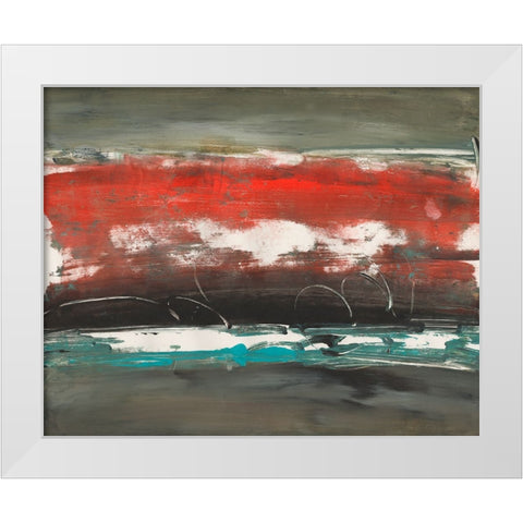 Floating Along II White Modern Wood Framed Art Print by Combs, Joyce