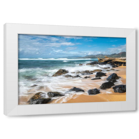 Sunny Retreat I White Modern Wood Framed Art Print by Head, Danny