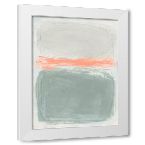 Fog Shapes II White Modern Wood Framed Art Print by Vess, June Erica