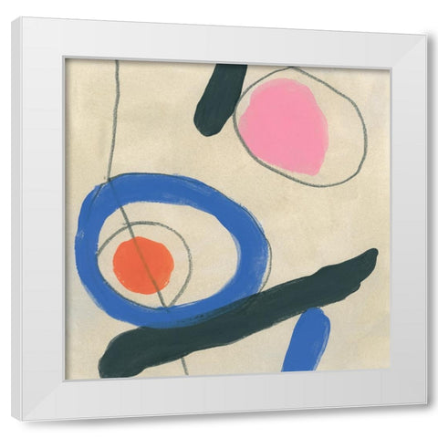 Dreaming Miro I White Modern Wood Framed Art Print by Vess, June Erica