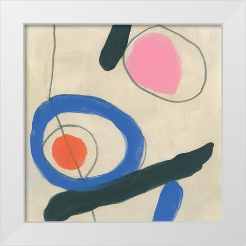 Dreaming Miro I White Modern Wood Framed Art Print by Vess, June Erica